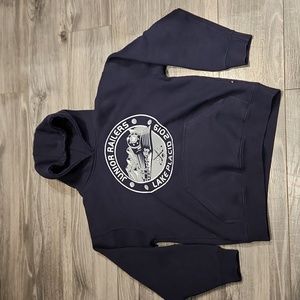 EUC Pennant Junior Railors Boys sz YL Sweatshirt w/hoodie & front pouch